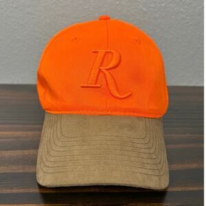 Remington Orange Body Brown Bill Baseball Cap SnapBack Adjustable R Embroidered